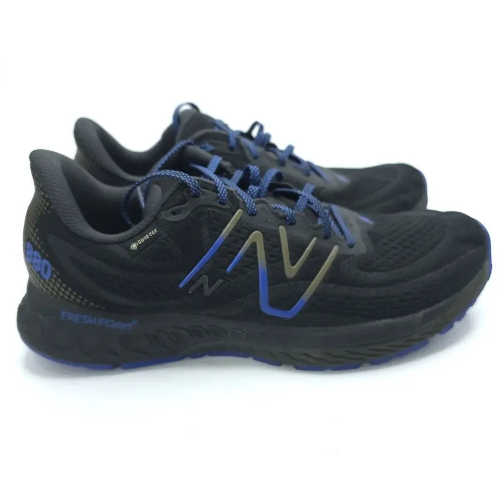 NEW BALANCE Fresh Foam X 880 V12 Gore-Tex Black/Marine Blue Mens Size 10.5